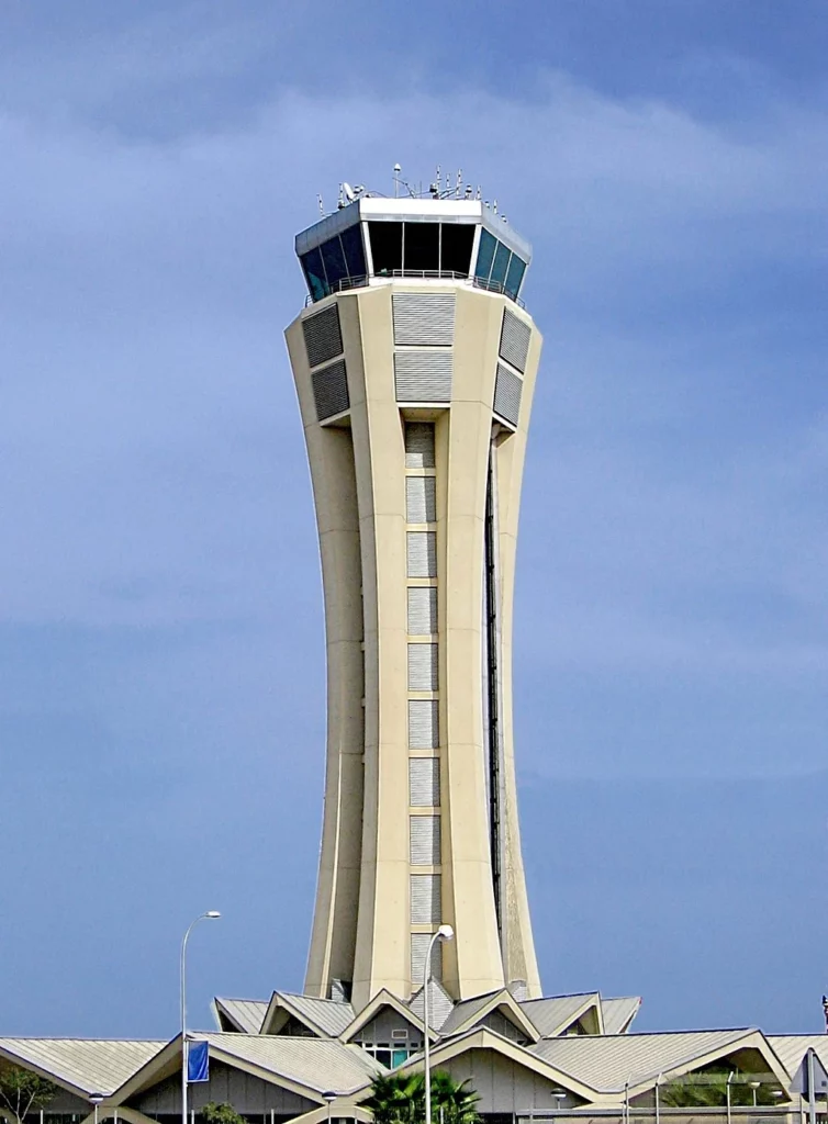 Explore the iconic control tower at Málaga Airport, Spain Control Tower of Málaga Airport, Spain